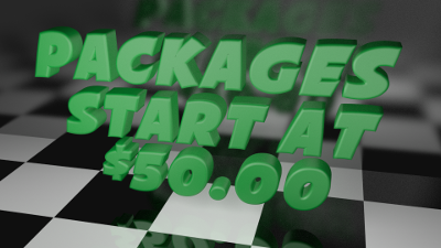 Packages start at $50.00